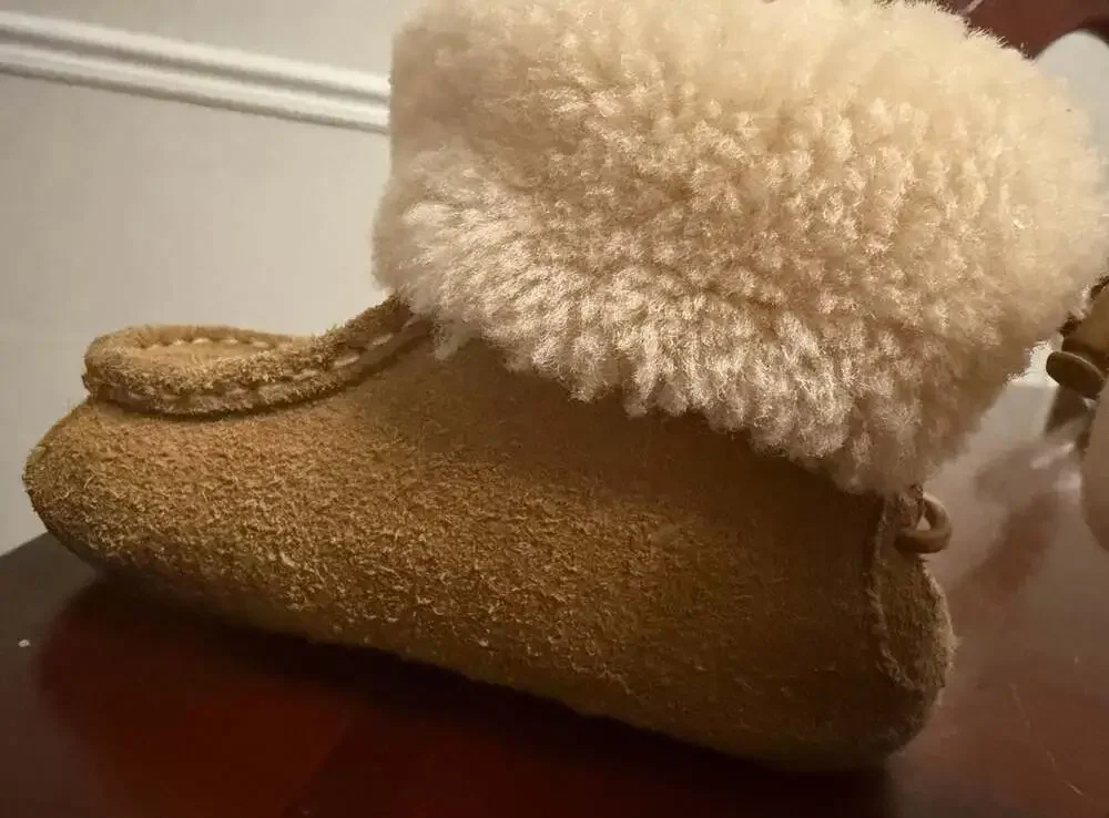 UGG I Gage Toddler Chestnut Suede Shearling Booties (Model 1003098I)